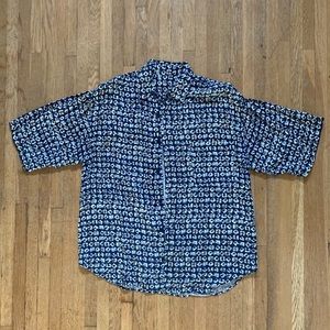 Patterned button down shirt